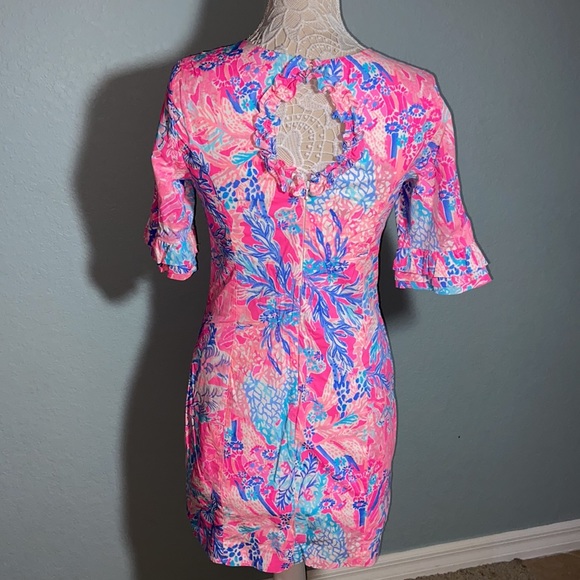 Lilly Pulitzer Fiesta Stretch Dress in Aquadesiac - Picture 12 of 14